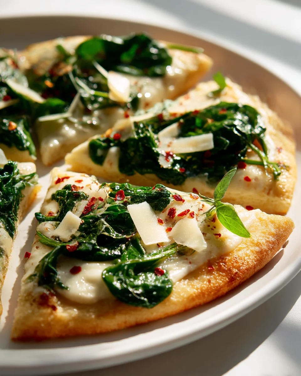 Marry Me Chickpea Flatbread Pizza with Spinach