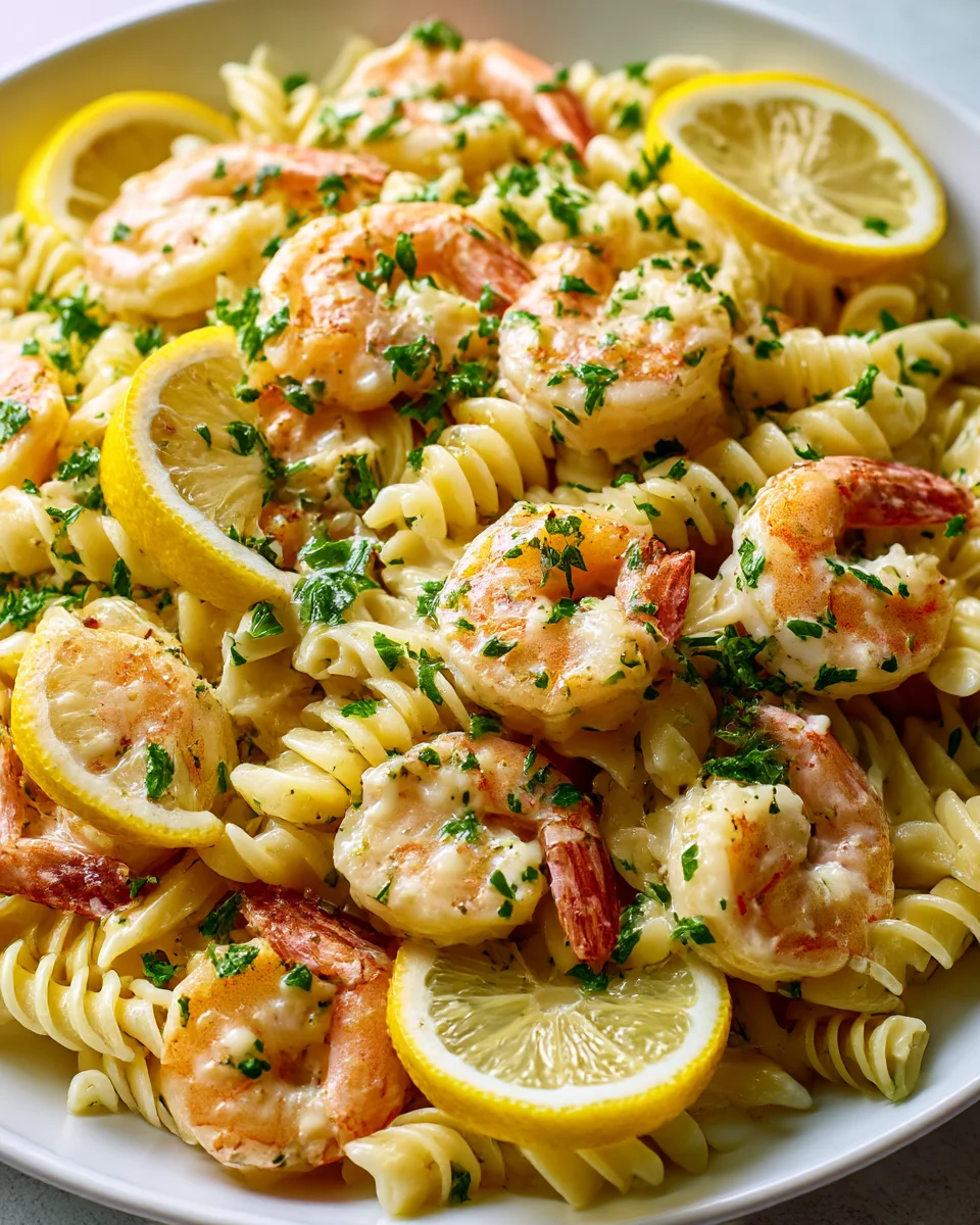 Shrimp Lemon Garlic Pasta Salad