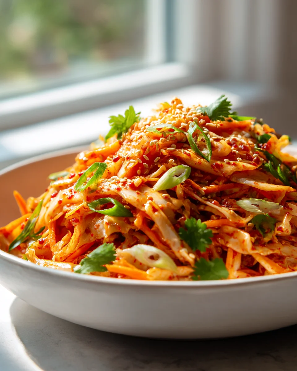 Korean Style Spicy Kimchi Cabbage Salad Recipe You’ll Love