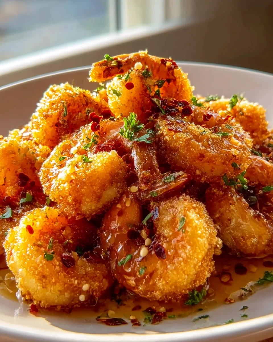 Spicy-Sweet Hot Honey Fried Shrimp