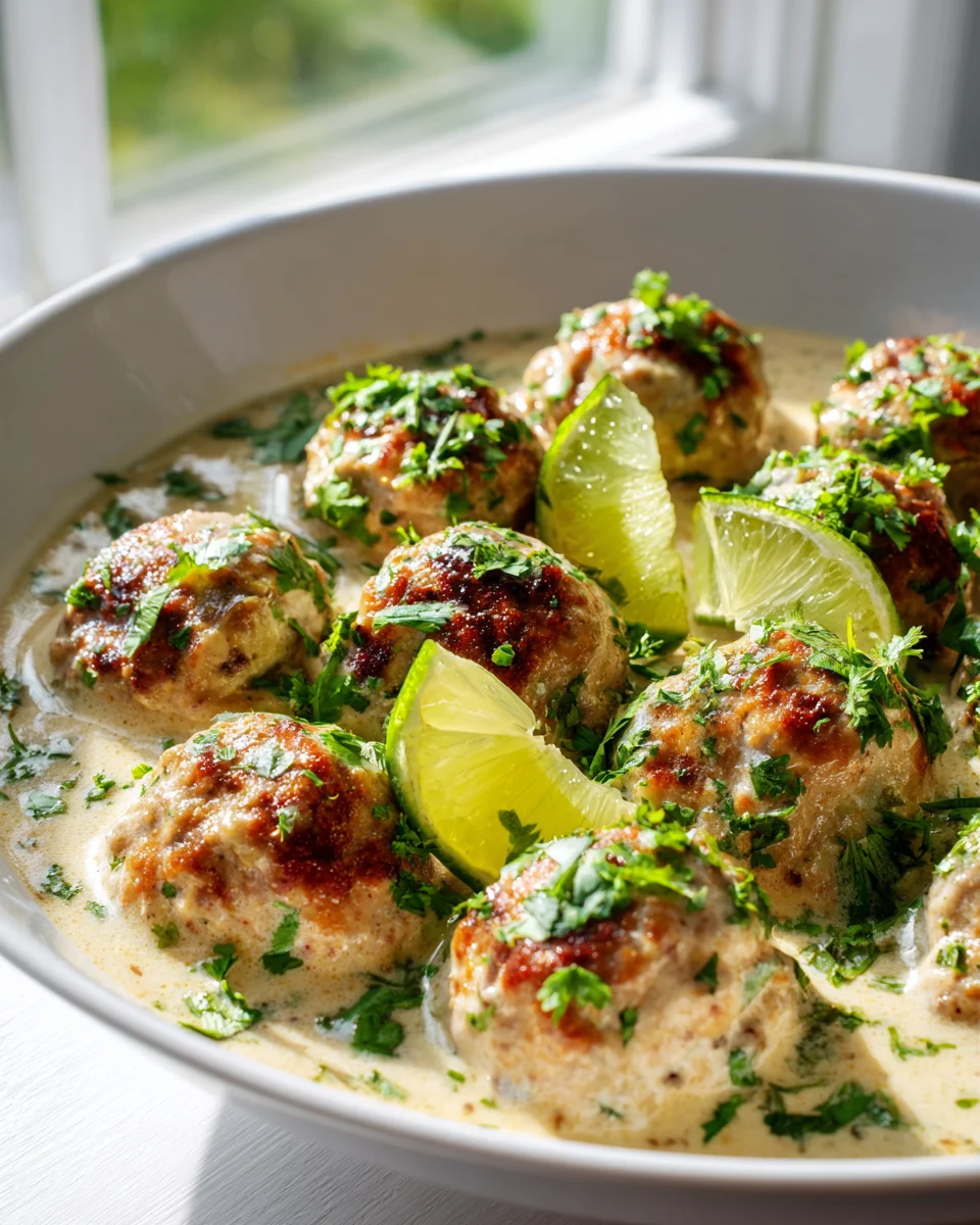 Tropical Coconut Lime Chicken Meatballs