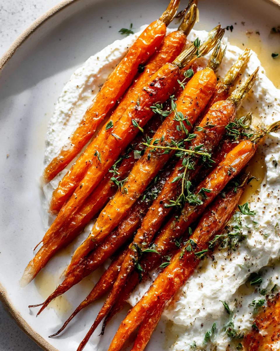 Sweet Caramelized Carrots with Creamy Ricotta