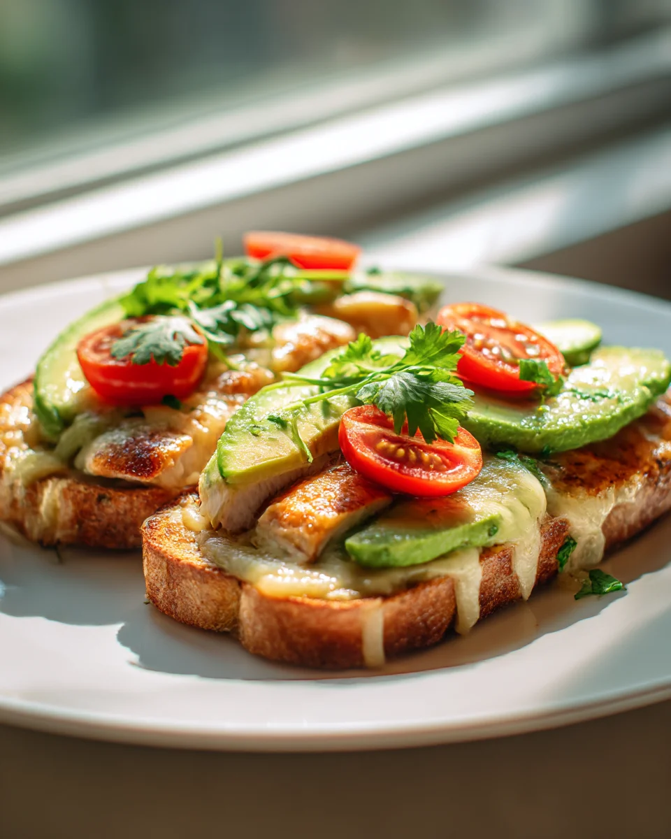 Cheesy Chicken Avocado Delight Melt