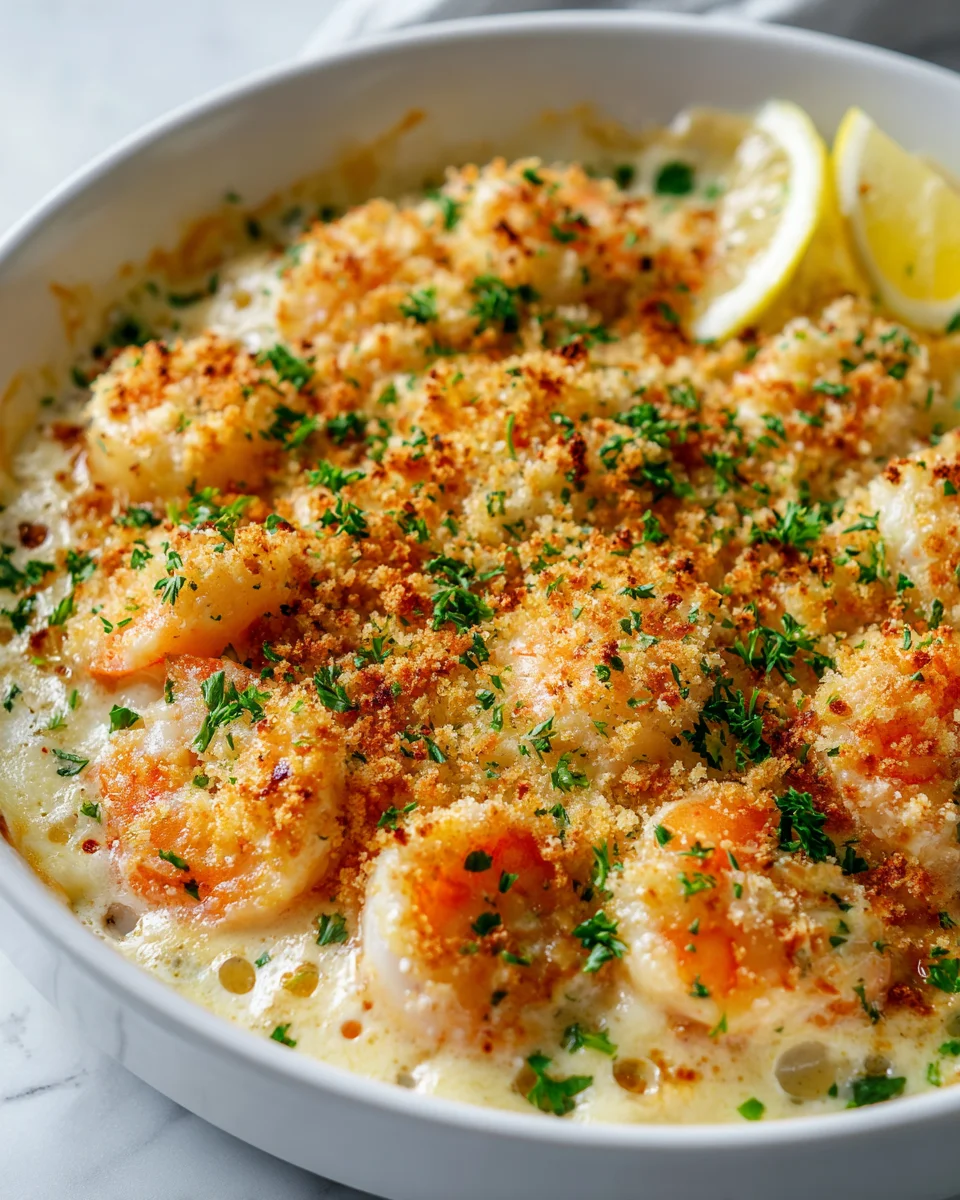 Heavenly Garlic Butter Seafood Gratin