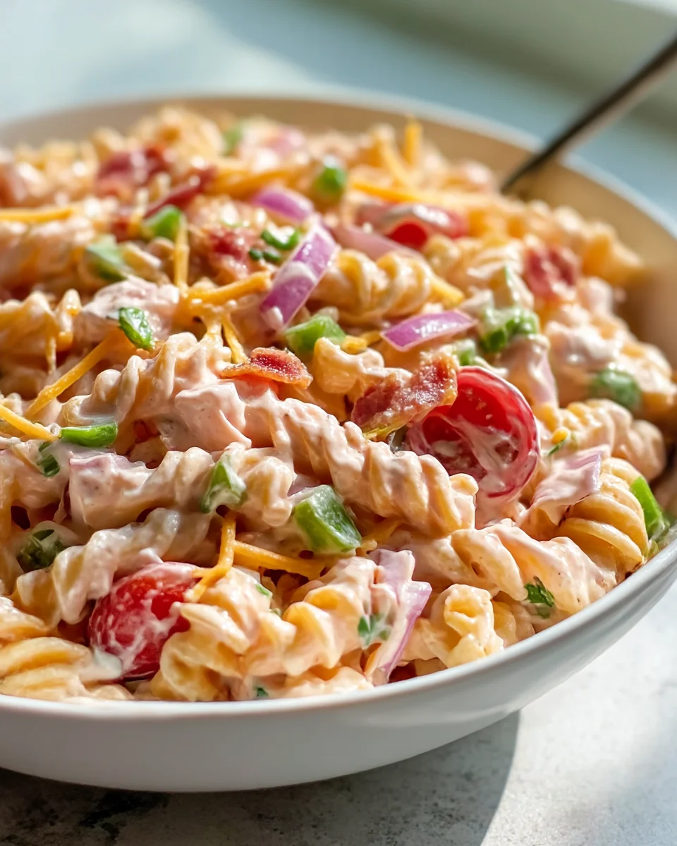 Blushing Pink Cadillac Pasta Salad
